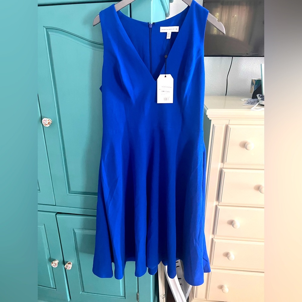 Dress the Population electric blue dress NWOT